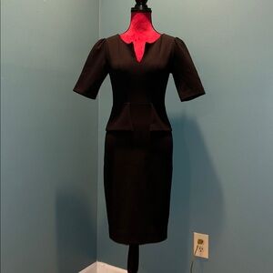 Lavia 18 Black Fitted Peplum Dress Size 4